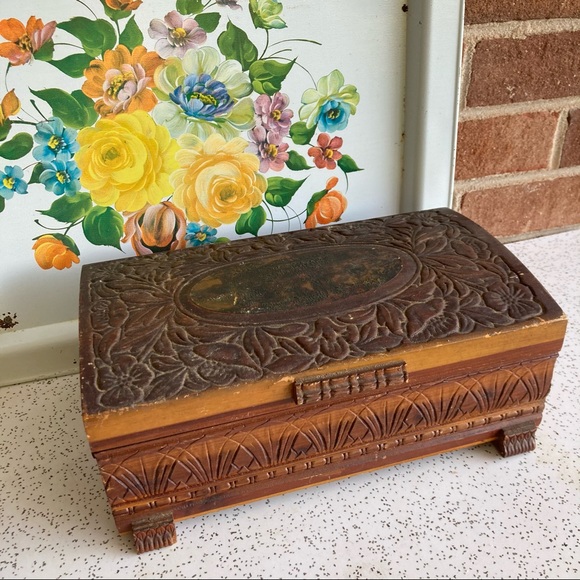 VTG Wood Jewelry Box